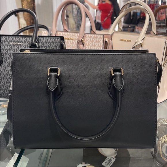 Michael Kors Sheila Medium Center Zip Satchel Bag
Color: Black - Picture 10 of 14